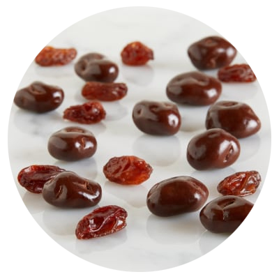 Raisins secs au chocolat noir