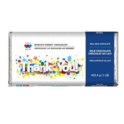 1lb Milk Chocolate Bar-Thank You