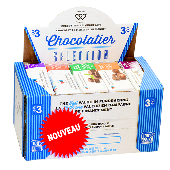 Mallette, sélection Chocolatier – Sans noix ni arachides – 3 $ MB