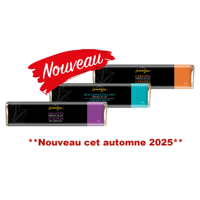 Variété de barres LAM 2 pour 5 $ – sans arachides **NOUVEAU CET AUTOMNE**